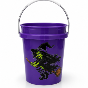 Purple Witch Halloween Mini Bucket